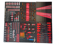 Инструментальная тележка с инструментом GW-8ST 248 BLUE SET (Great Wolf, 248поз), 8 ящиков, увеличенные колеса с тормозом, ЦЗ, усиленная