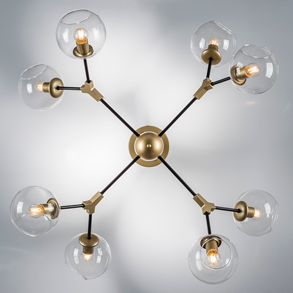 785083 Люстра BETA 8x40W E27 ЗОЛОТО/ЧЕРНЫЙ