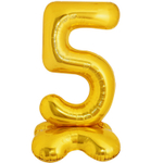 Шар фольгированный Цифра 5 127 см (Золотой)