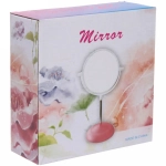 Зеркало настольное на ножке «Beauty», двухстороннее с увелич., микс 3 цвета, 30см, d-15см