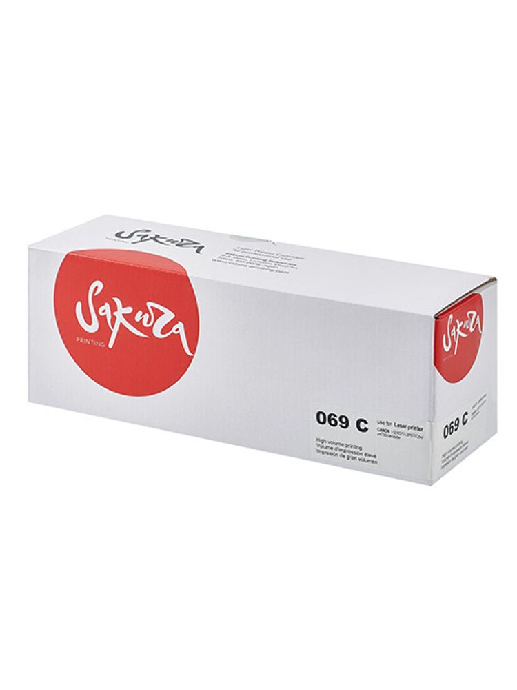 Картридж Sakura, аналог Сanon 069C (5093C002) для I-Sensys LBP673Cdw/MF750C, голубой, (1.9K)