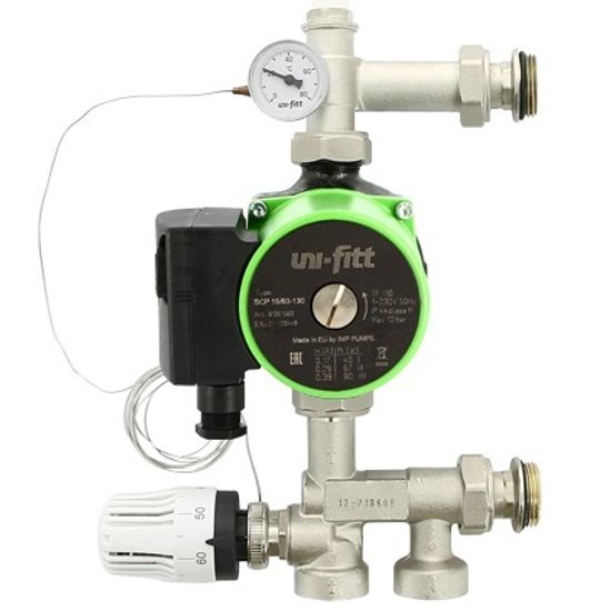 Насосно-смесительная группа Uni-Fitt Solomix MINI 1" НР c насосом Uni-Fitt SCP 15/60 130