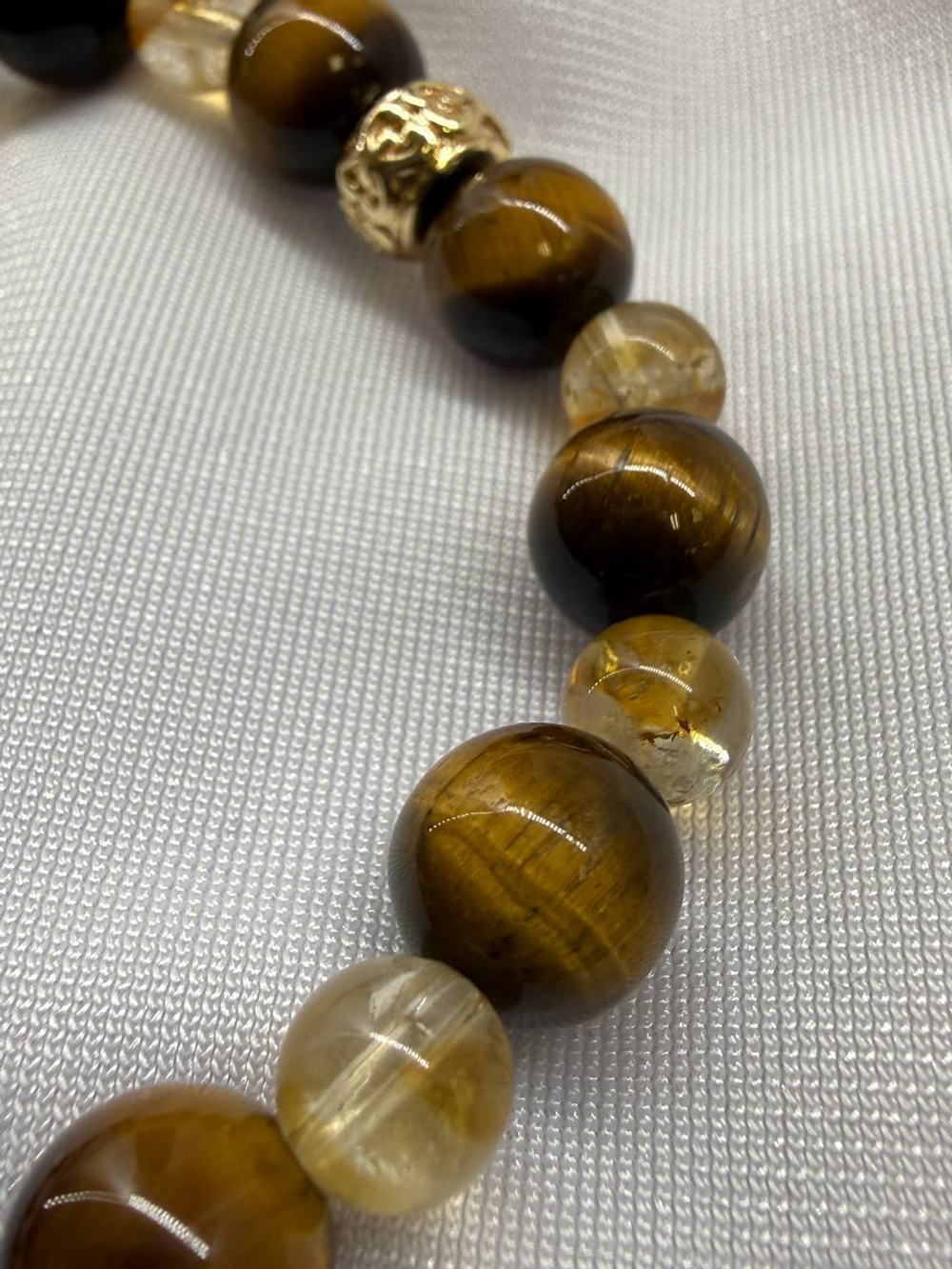 Браслет из Тигрового Глаза и Цитрина