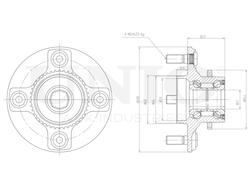 Ступица задняя (с ABS) UNIO HUB-20175