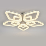 Потолочный светодиодный светильник 84Вт, 6201лм, 3000-6000K, Ra>80, плавная регулировка мощности, изменение цветовой температуры, пульт, металл/акрил, белый