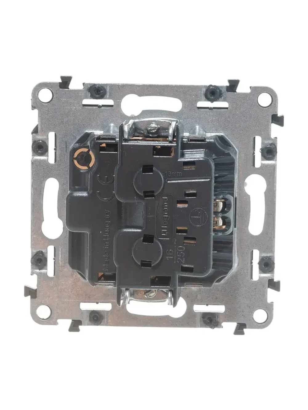 Розетка 1-ая с з/к со шторками Legrand Allure белая