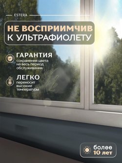 Подоконник пластиковый Эстера антрацит