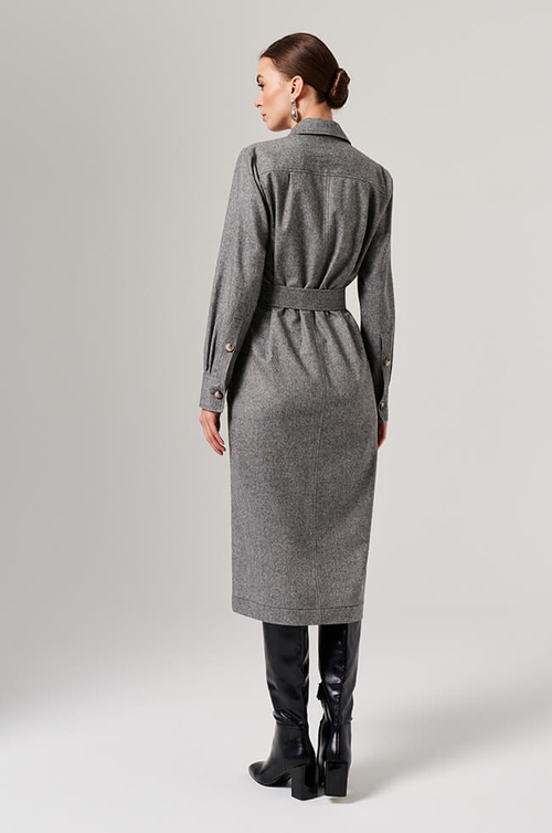 51643 Платье женское (серый меланж)