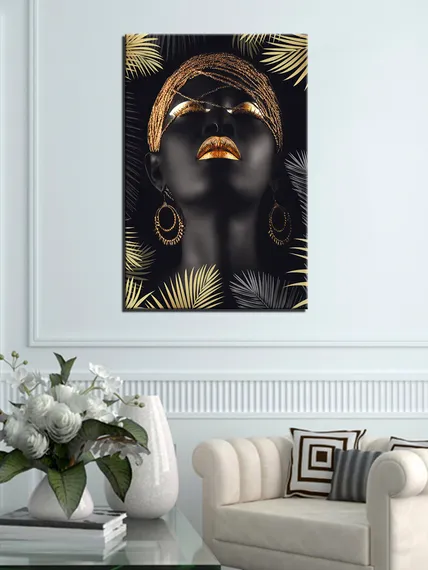 Постер "Девушка в золотых листьях"