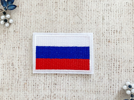 Термоаппликация триколор/флаг, р. 4,1х2,7 см