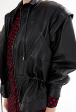 Куртка кожаная, чёрный