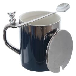 GAEM Кружка с крышкой и ложкой, 330 мл, L12 W8 H12,5 см, 4в.