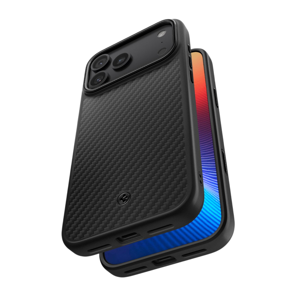 Арамидный чехол MagSafe Spigen Enzo Aramid T (Mag Fit) для iPhone 17 Pro Max Тонкий укреплённый гибридный чехол из арамидного волокна Aerocore с сенсорной накладкой для Контроллера камеры