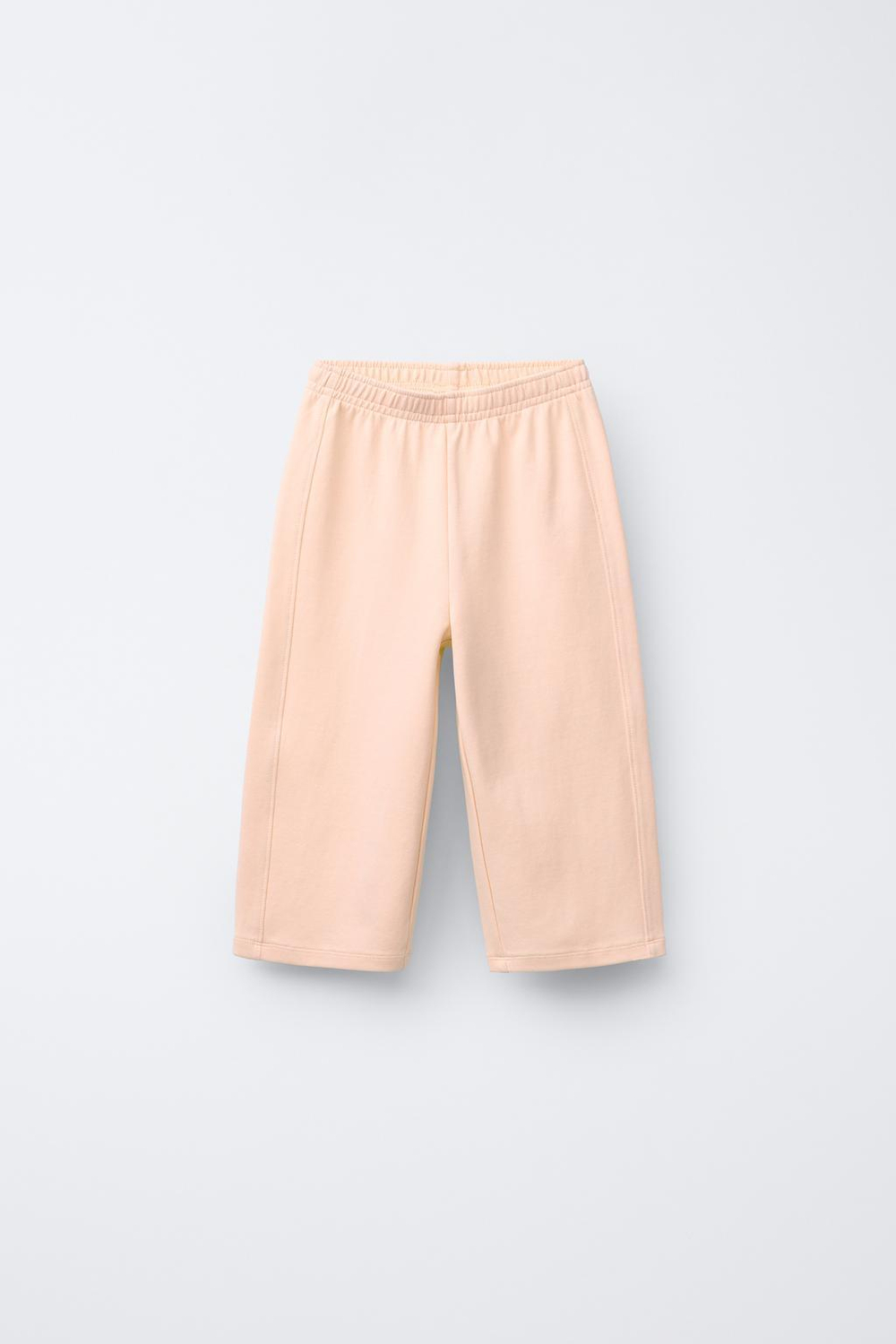 ZARA БРЮКИ WIDE LEG ИЗ ТКАНИ ИНТЕРЛОК, МАНДАРИНОВЫЙ