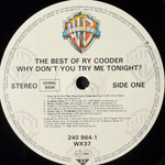 Ry Cooder – Why Don't You Try Me Tonight? The Best Of Ry Cooder (Германия 1986г.)