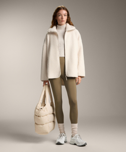 OYSHO Теплые легинсы с высокой посадкой и карманами длиной до щиколотки, хаки