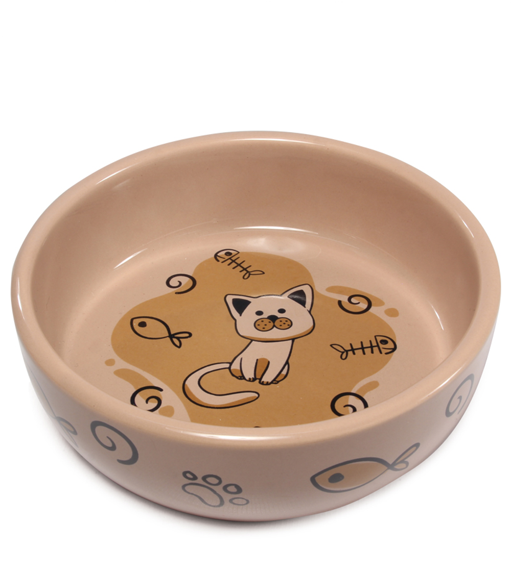 Миска керамическая "Кошечка", 0,35л, Triol