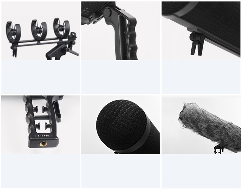 E-IMAGE BS-M20 Suspension windshield system. Ветрозащита "цеппелин" для микр. Ø19-22х245 мм