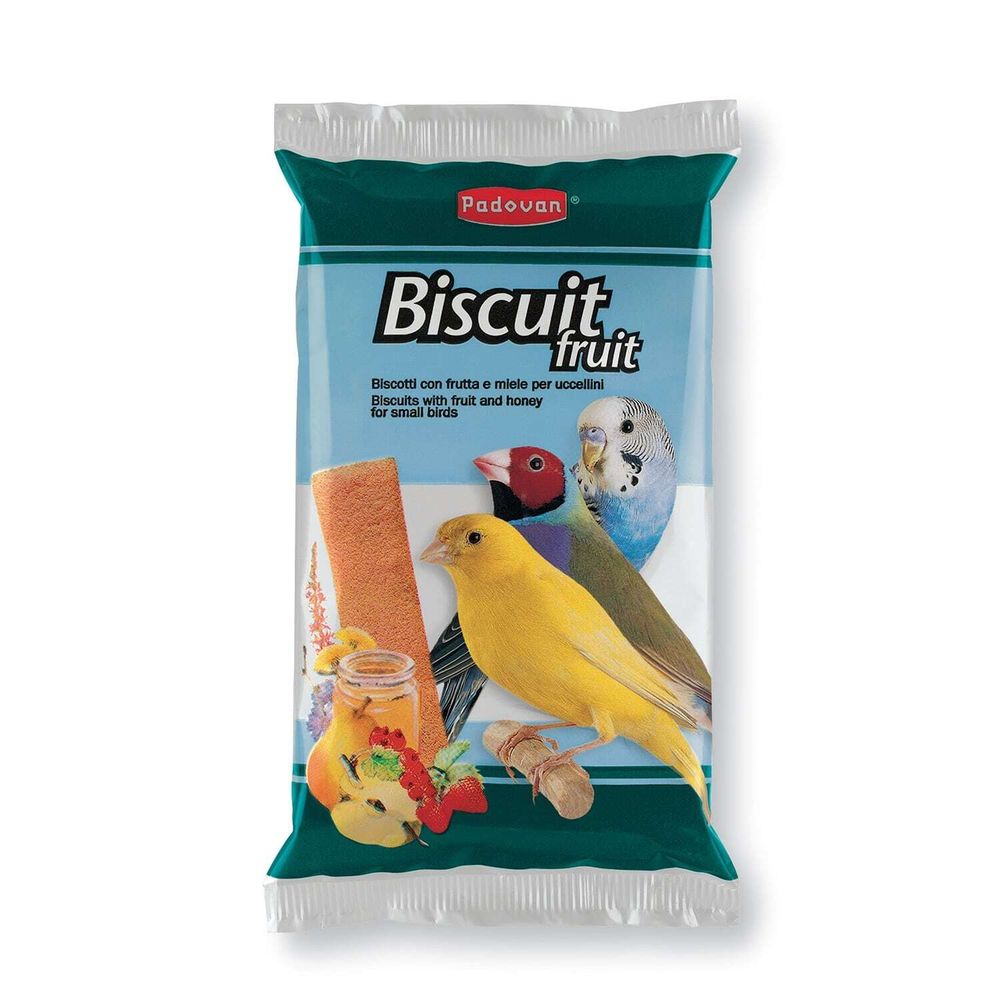 Лакомство Padovan BISCUIT fruit бисквиты фрукты, яйцо для декоративных птиц 30 г