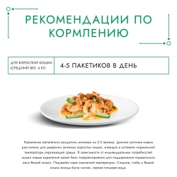 Гурмэ натуральные рецепты влажный кормдля кошек, лосось-гриль с зеленой фасолью 75 г