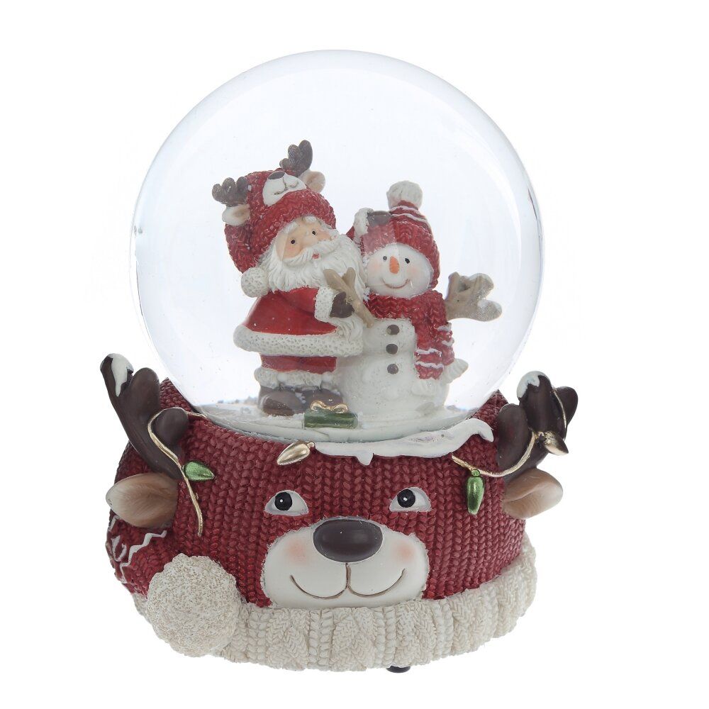 GAEM Фигурка декоративная "Дед Мороз" в стекл шаре (ключ,муз), L11 W10 H14 см