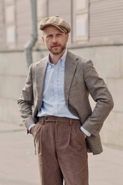 Рубашка OCBD в голубую бенгальскую полоску