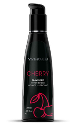 Лубрикант с ароматом сладкой вишни Wicked Aqua Cherry - 120 мл.