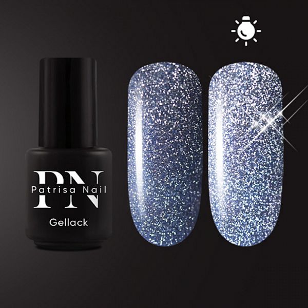 Patrisa Nail, Гель-лак светоотражающий Jeans Flash сиреневый 3,5 мл - фото 1