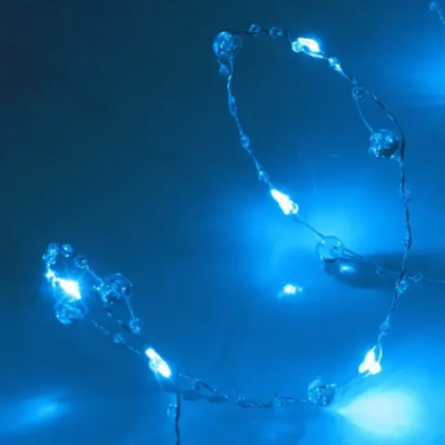 Гирлянда для дома НИТЬ «Льдинка» 5 м 50 ламп LED, 8 реж,IP-20, Голубой