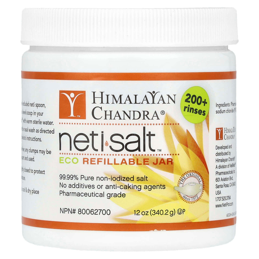 Himalayan Chandra, Нети Salt™, Eco, банка многоразового использования, 340,2 г (12 унций)