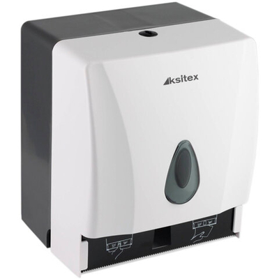 Диспенсер для полотенец KSITEX (Система H3/Н1), ZZ (V) и в рулонах, белый.