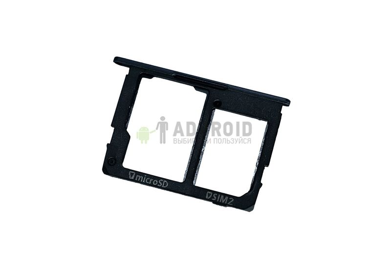Sim лоток(Sim 2)+MicroSD для Samsung J6 2018 (SM-J600F) black