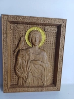 Освященная Икона Св. мученика Трифона 14х17.5см дуб