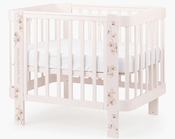 Детская кроватка-трансформер Happy baby Mommy Love в комплекте с расширением 160х70 pink