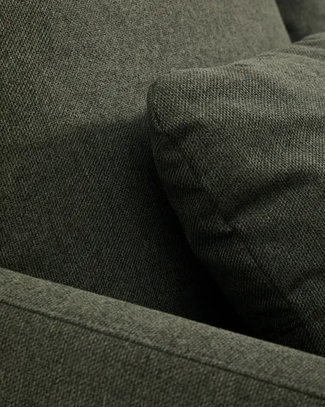 Трехместный диван-кровать Laira из темно-зеленого шенилла 218 см