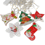 Гирлянда бахрома "Рождество" ш2,5м* в0,45/0,65м,96ламп LED, прозр.пров, 8реж, IP-20,Тепл.бел. (Серпа