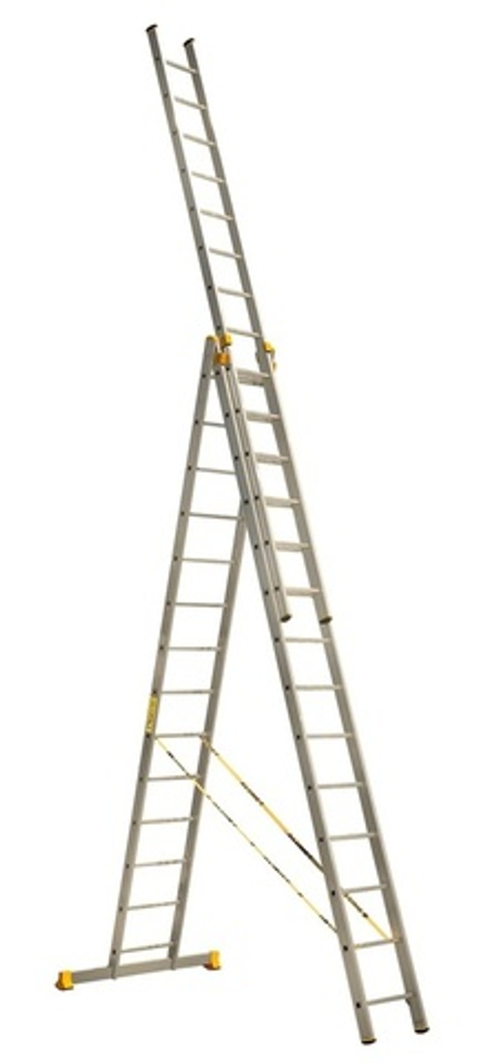 Лестница 3-х секционная алюминиевая 3*14