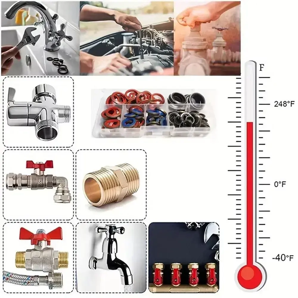 OZ-CUCR-100/245 шт. Ассортимент уплотнительных прокладок из силиконовой резины, наборы колец круглого сечения
