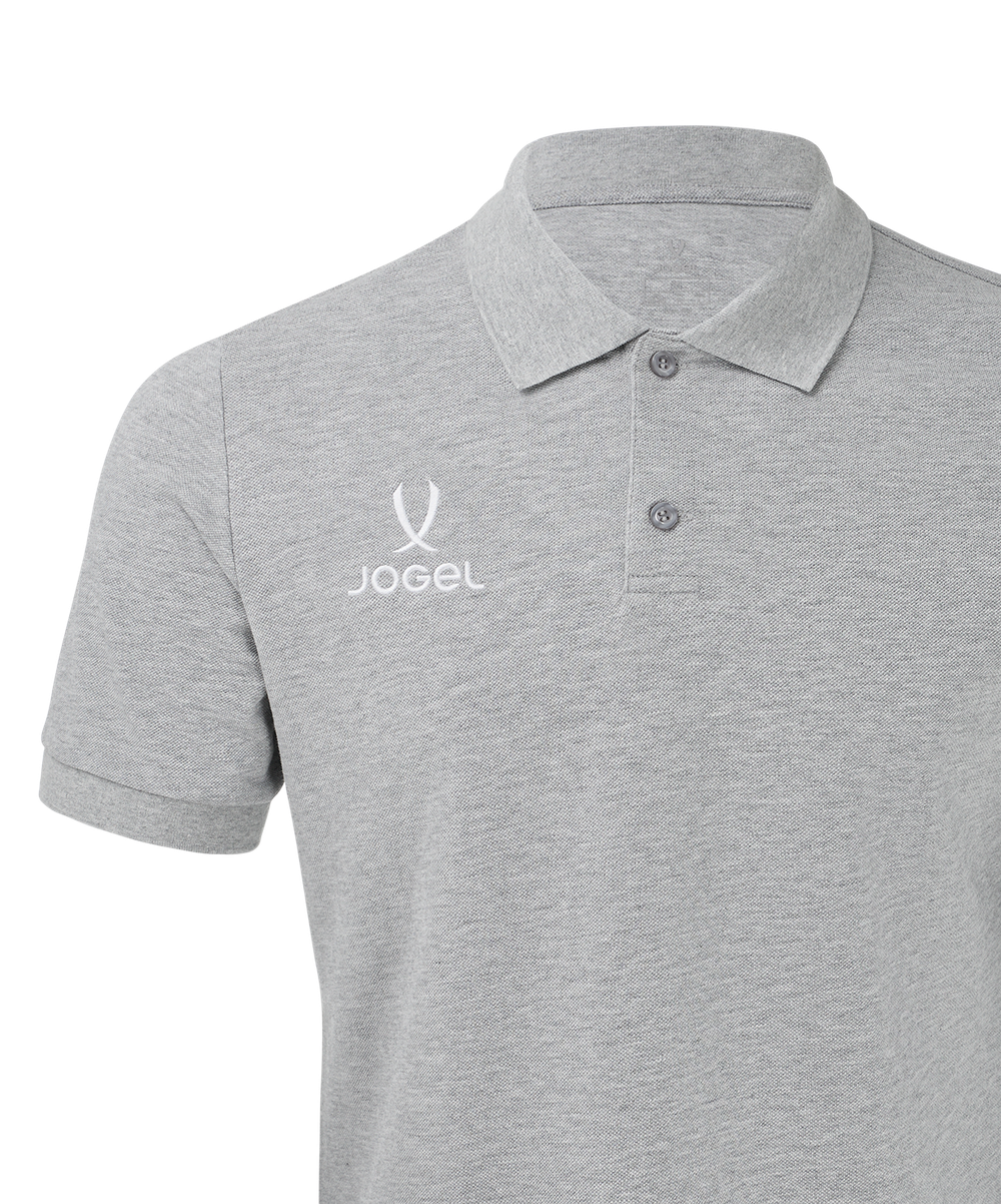 Поло Jogel ESSENTIAL Cotton Polo, серый меланж 91m