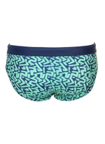 Мужские пляжные плавки с принтом (Размер: XL) (Цвет: голубой)