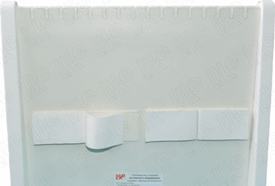 Подставка для 10 цепей/браслетов/вертикальная/крючки/прорези/ф.№4 (липучка)/170*40*230 мм.