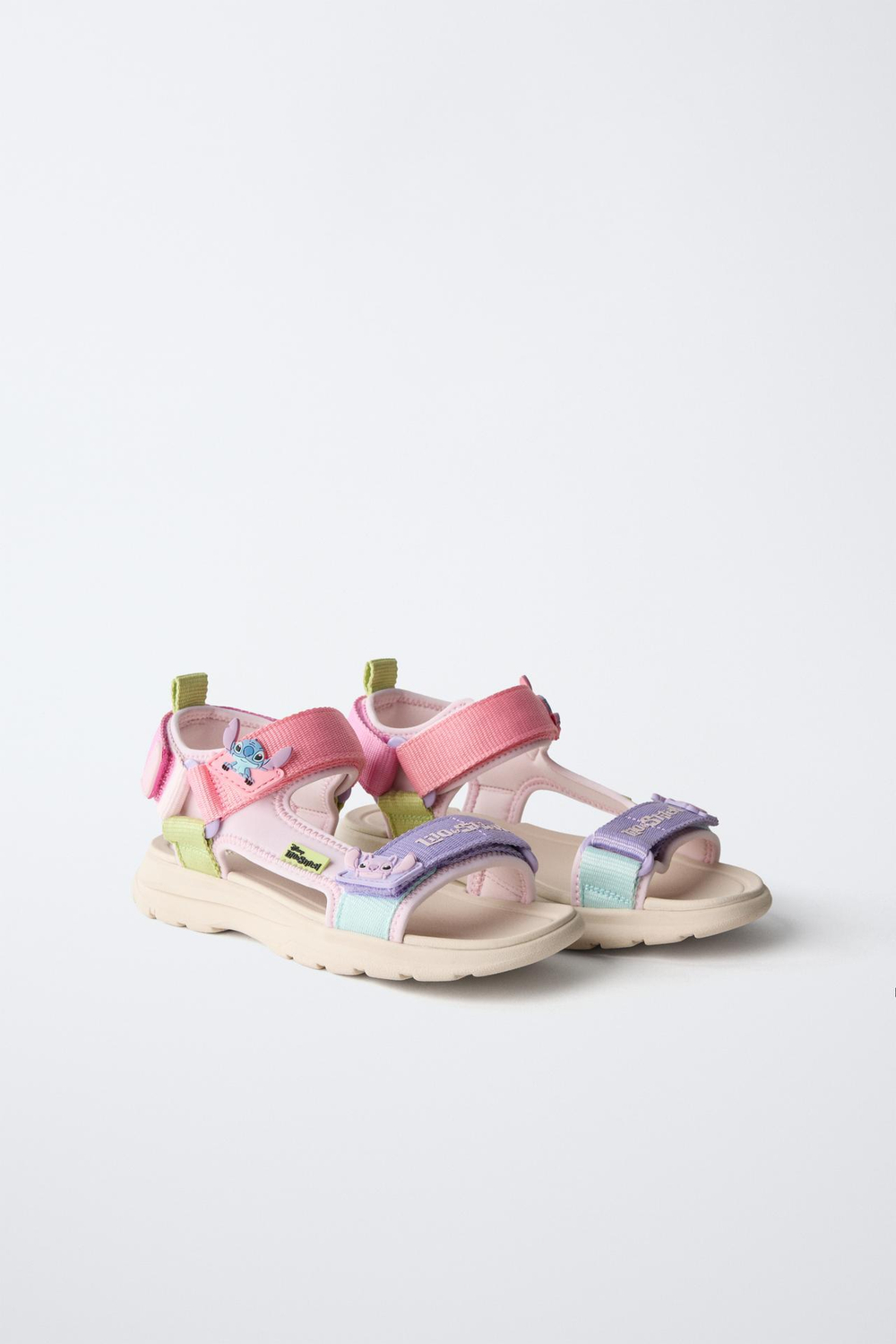 ZARA СПОРТИВНЫЕ САНДАЛИИ С ПРИНТОМ LILO & STITCH © DISNEY, РАЗНОЦВЕТНЫЙ