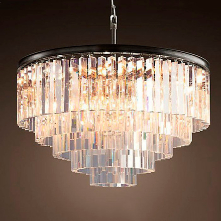 Люстра Rh 1920S Odeon Clear Glass Fringe Chandelier D80 By Imperiumloft