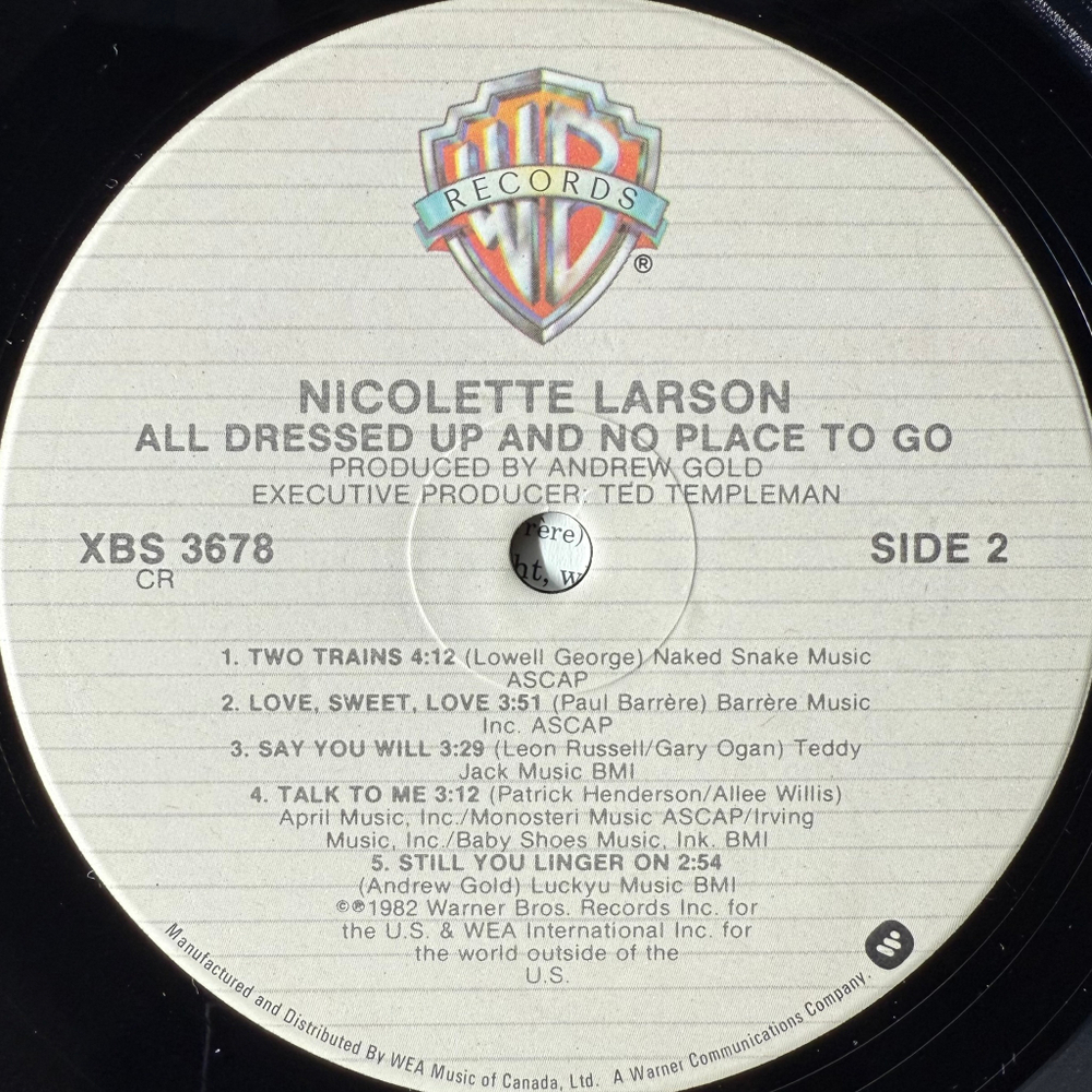 Nicolette Larson ‎– All Dressed Up And No Place To Go (Канада 1982г.)