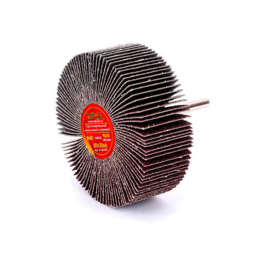 Круг MESSER шлифовальный лепестковый с оправкой (на шпильке) 80х30х6 #40