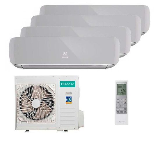 Мультисплит система на 4 комнаты Hisense AMS-09UW4RVETG00(S) x 4 / AMW4-27U4RJC