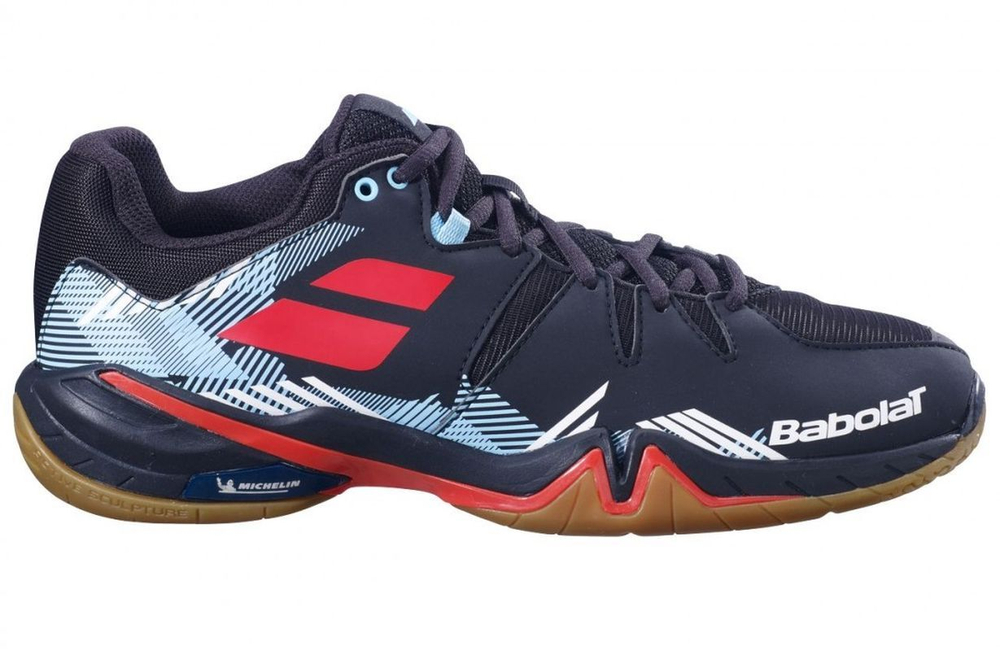 Мужские кроссовки для бадминтона/сквоша Babolat Shadow Spirit - black/tomato red