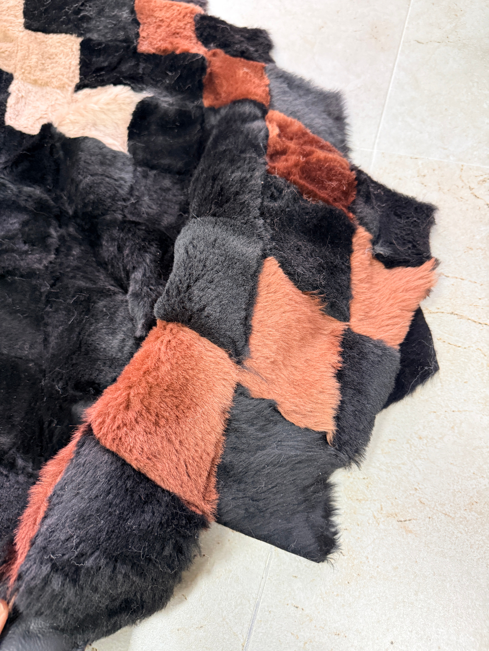 Покрывало меховое ковер из шкуры овчины