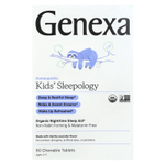 Genexa, Kids' Sleepology, органическое средство для улучшения качества сна, для детей от 3 до 11 лет, ваниль и лаванда, 60 жевательных таблеток