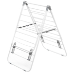 Сушилка для белья напольная, 16 м, 146х60х95 см, складная, с пластиковыми вставками, бело-серая, Aqwin, Бабочка, VPF04